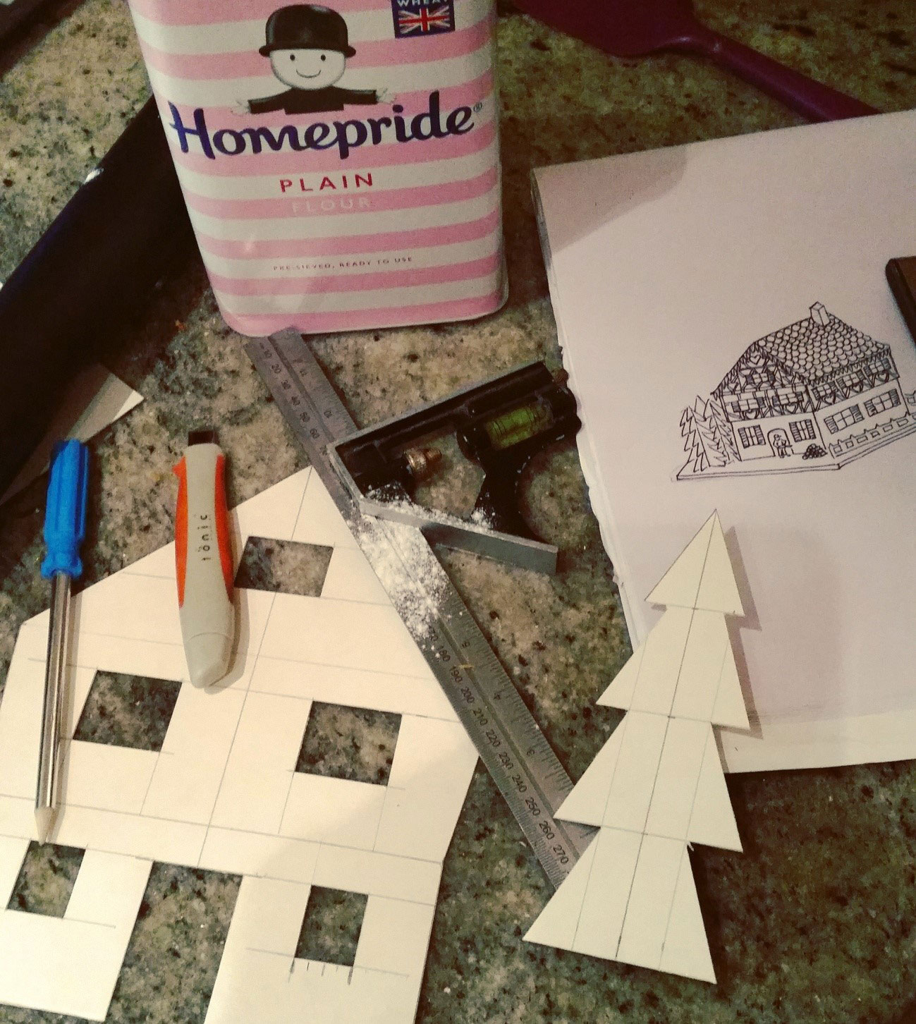How to make a gingerbread house - step 1
