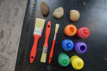 make garden rock plant markers as part of family fun