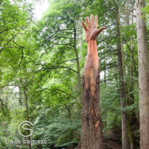 Simon O'Rourke Giant Hand Wood Carving