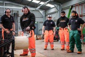 Tigers use MS 661 petrol chainsaw for Stock Saw discipline event.