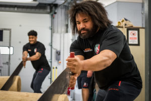 The tigers take on STIHL TIMBERSPORTS challenges