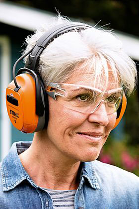 STIHL Dynamic BT Ear Protectors In Use