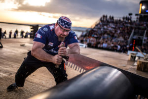 Arden Cogar in the hot saw TIMBERSPORTS discipline