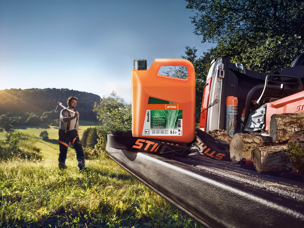 STIHL - MotoMix is perfect when storing your gas unit for the winter – you  can leave it there all winter long. If you don't usually use it, run your  tank dry