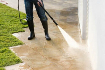 Cleaning a Patio