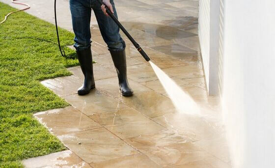 Cleaning a Patio