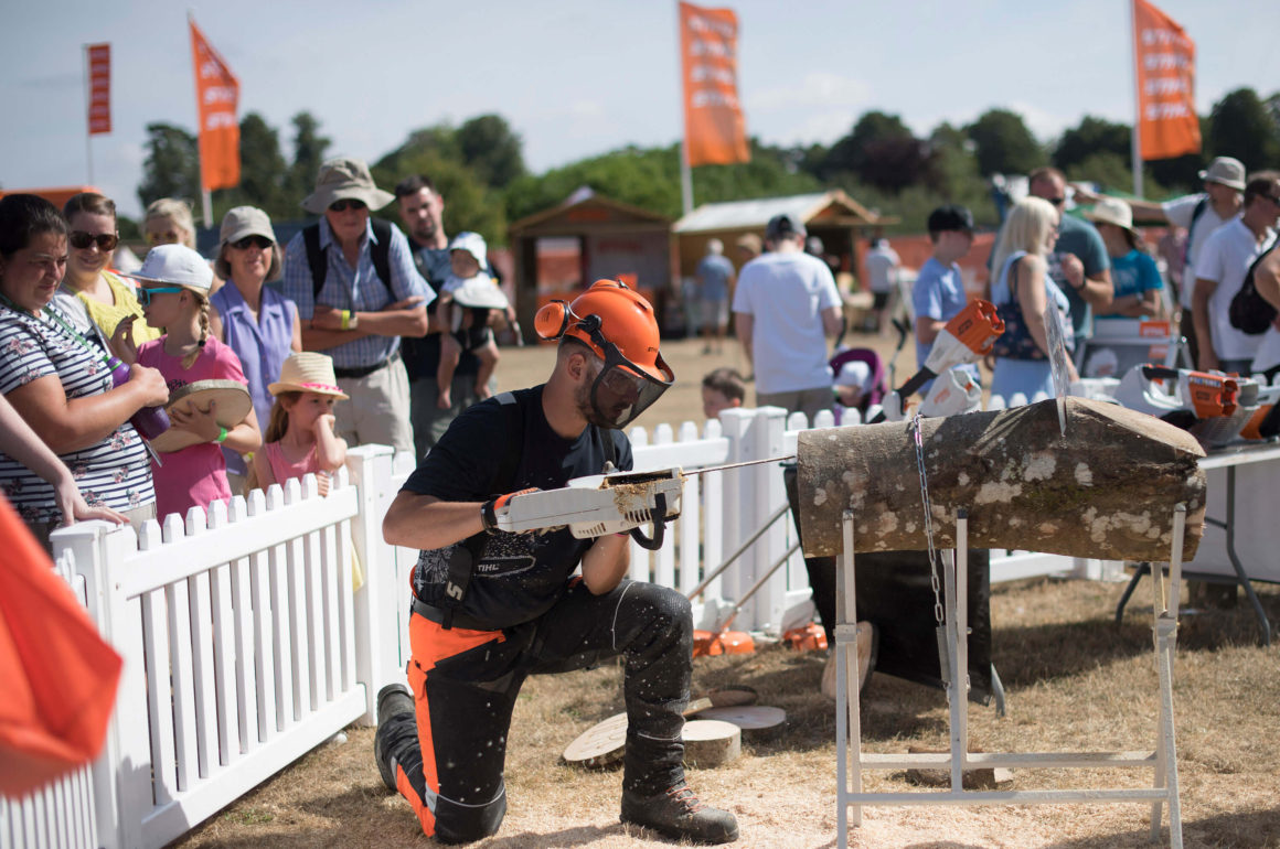 STIHL product demonstration at countryfile in 2018