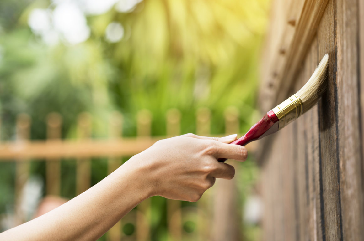 treating a timber fence