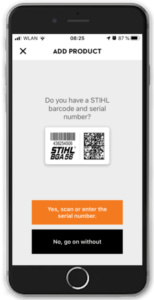 STIHL Connected screen