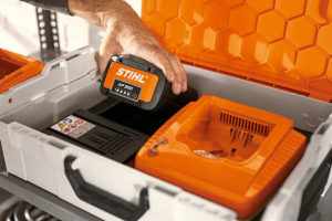 store your power tool batteries in our STIHL battery box