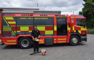 stihl provide fordbridge fire station with tools to create a wellbeing garden