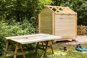 Shed being built